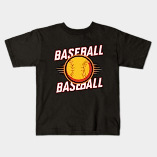 Baseball Ball Player Kids T-Shirt